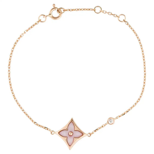 [Glow Jewelry]STAR 1 DIAMOND PINK GOLD BRACELET