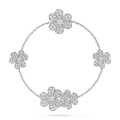 „Glow Jewelry“ FRIVOLE SILBER 5 BLUMEN ARMBAND