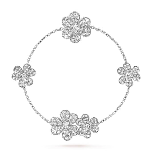 „Glow Jewelry“ FRIVOLE SILBER 5 BLUMEN ARMBAND