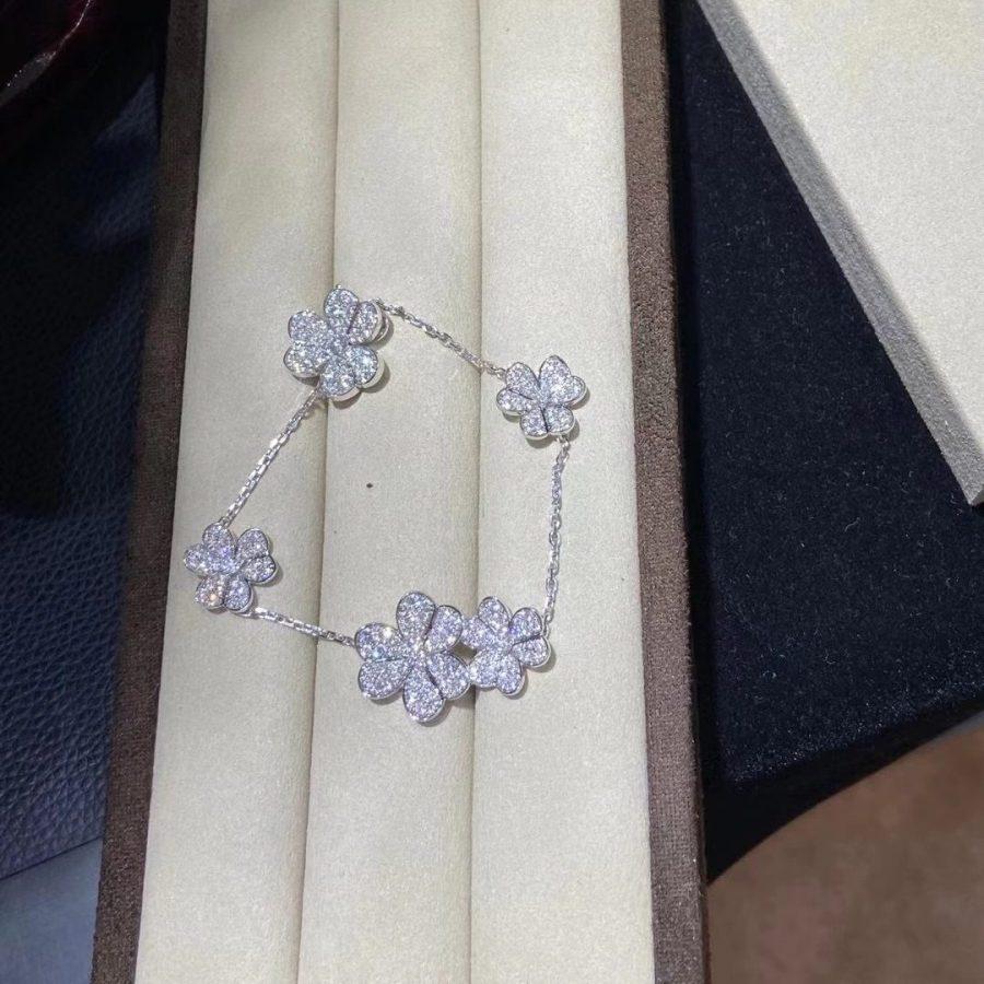 „Glow Jewelry“ FRIVOLE SILBER 5 BLUMEN ARMBAND