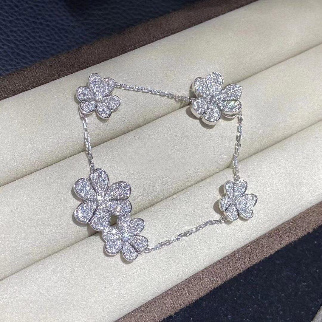 „Glow Jewelry“ FRIVOLE SILBER 5 BLUMEN ARMBAND