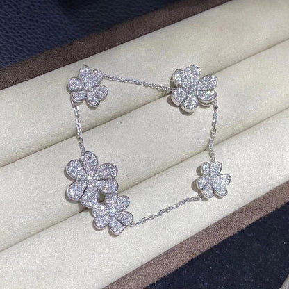 „Glow Jewelry“ FRIVOLE SILBER 5 BLUMEN ARMBAND