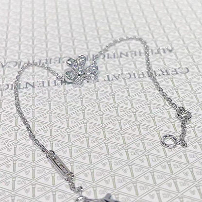 „Glow Jewelry“ FRIVOLE SILBER BLUMEN DIAMANTEN ARMBAND