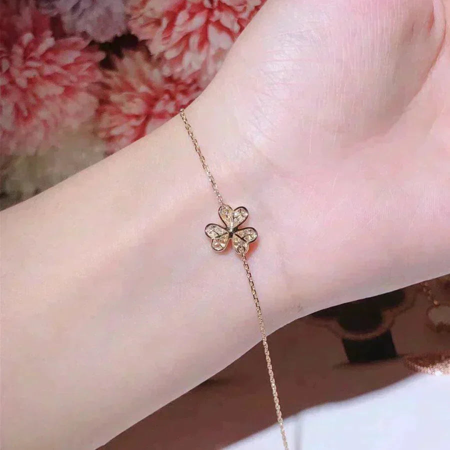 ¡®Glow Jewelry¡¯FRIVOLE GOLD BLUMEN DIAMANTARMREIFEN