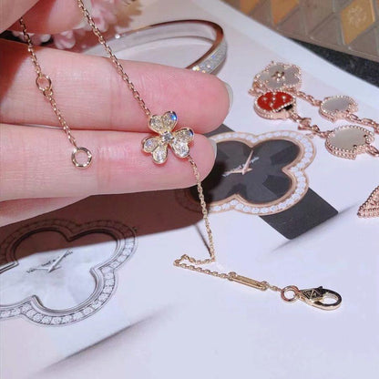 ¡®Glow Jewelry¡¯FRIVOLE GOLD BLUMEN DIAMANTARMREIFEN