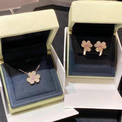 ¡®Glow Jewelry¡¯FRIVOLE PINK GOLD FLOWER DIAMOND EARRINGS