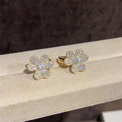 [Glow Jewelry]FRIVOLE GOLD FLOWER DIAMOND EARRINGS