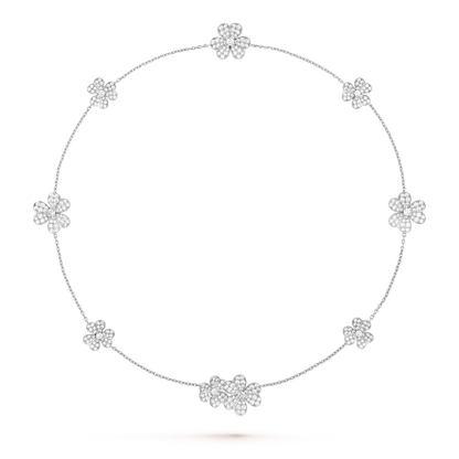 ¡®Glow Jewelry¡¯FRIVOLE SILBER 9 BLUMEN HALSKETTE