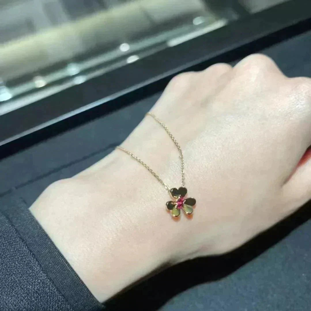 „Glow Jewelry“ FRIVOLE GOLD BLUMENHALSKETTE