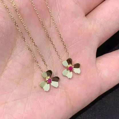 „Glow Jewelry“ FRIVOLE GOLD BLUMENHALSKETTE