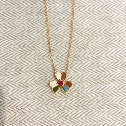„Glow Jewelry“ FRIVOLE GOLD BLUMENHALSKETTE