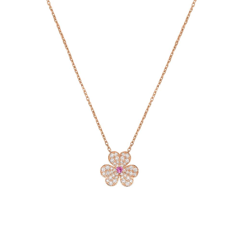 ¡®Glow Jewelry¡¯FRIVOLE ROSÉGOLD BLUMEN-DIAMANT-HALSKETTE