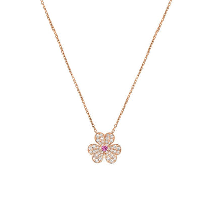 ¡®Glow Jewelry¡¯FRIVOLE ROSÉGOLD BLUMEN-DIAMANT-HALSKETTE