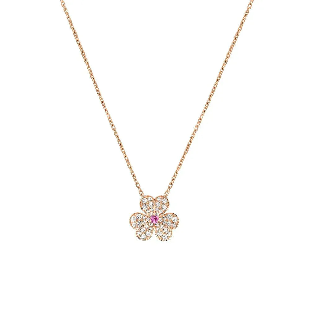 FRIVOLE ROSEGOLDENE BLUMEN-DIAMANT-HALSKE_EN GLOW JEWELRY_EN