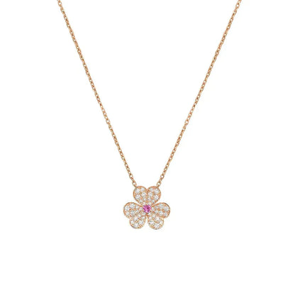 FRIVOLE ROSEGOLDENE BLUMEN-DIAMANT-HALSKE_EN GLOW JEWELRY_EN