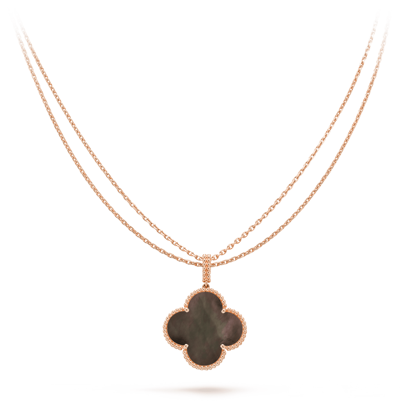 „Glow Jewelry“ KLEE 25MM GOLD DUNKEL MOP GROSSE KLEE HALSKETTE