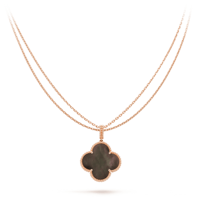 „Glow Jewelry“ KLEE 25MM GOLD DUNKEL MOP GROSSE KLEE HALSKETTE