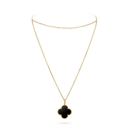 „Glow Jewelry“ KLEE 25MM GOLD ONYX GROSSE KLEEHALSKETTE