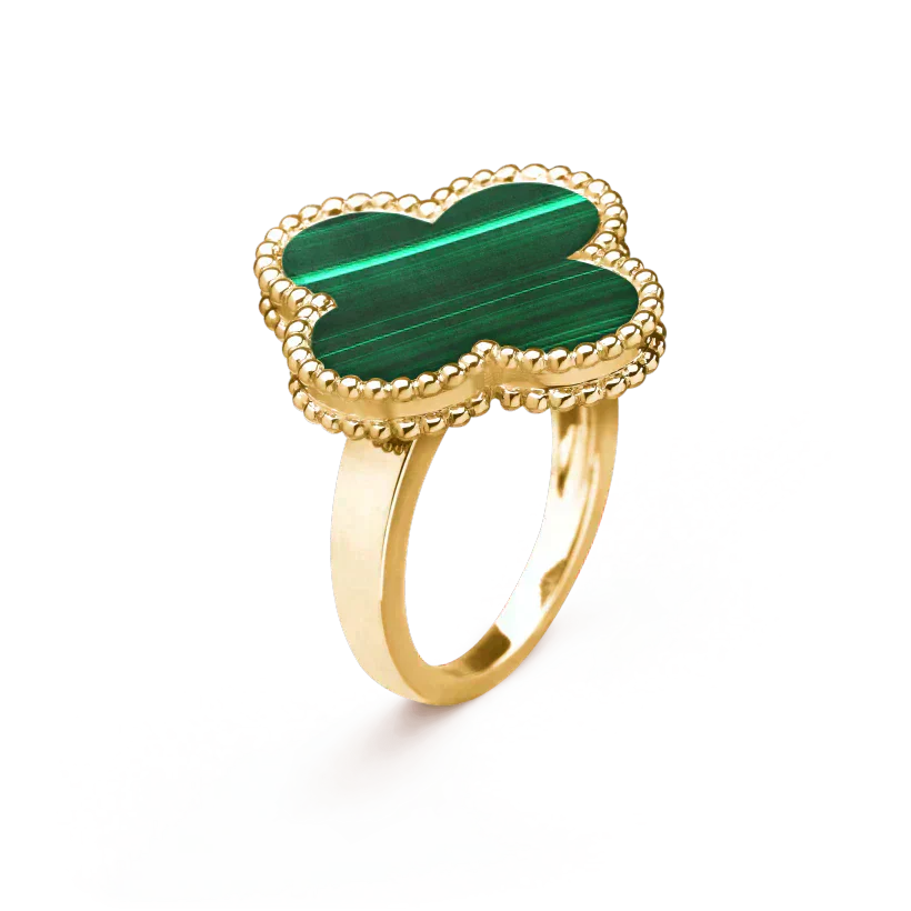 [Glow Jewelry]CLOVER MALACHITE RING