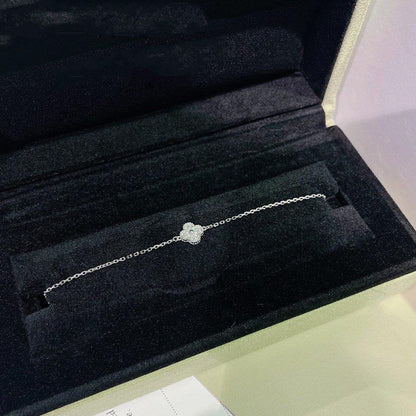 ®Glow Jewelry®クローバー シングル フラワー ブレスレット シルバー