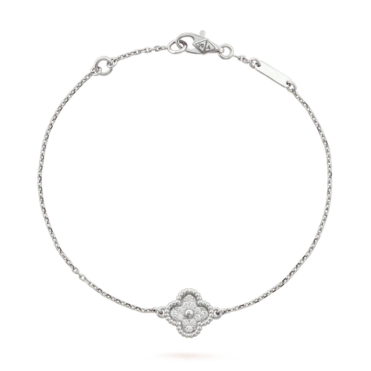 [Glow Jewelry]CLOVER  SINGLE FLOWER BRACELET SILVER