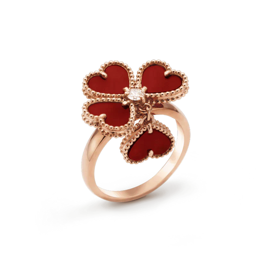 Glow Jewelry „SWEET CLOVER CARNELIAN RING“