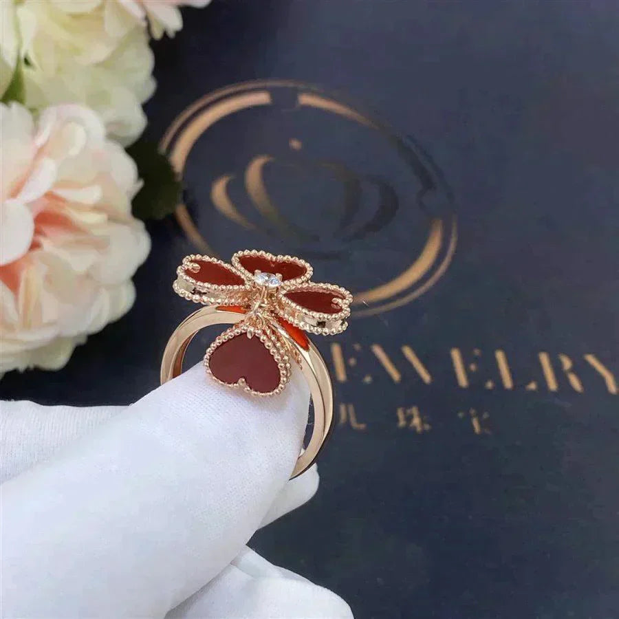 ¡®Glow Jewelry¡¯SWEET CLOVER CARNELIAN RING