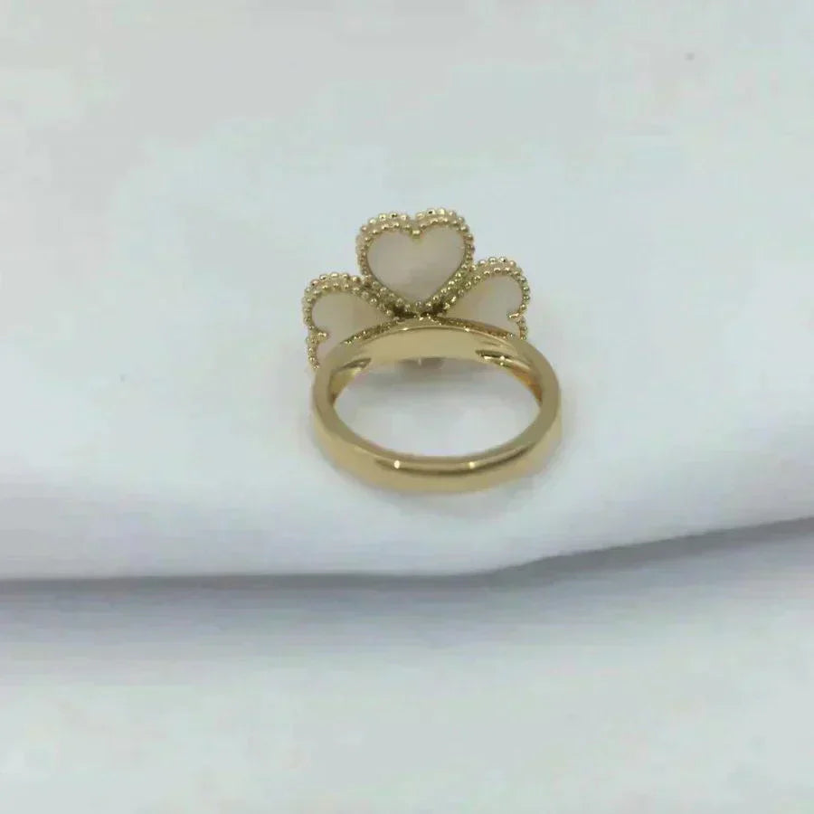 [Glow Jewelry]SWEET CLOVER WHITE MOP RING