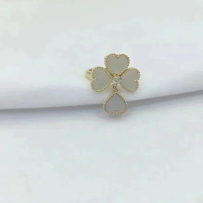 [Glow Jewelry]SWEET CLOVER WHITE MOP RING
