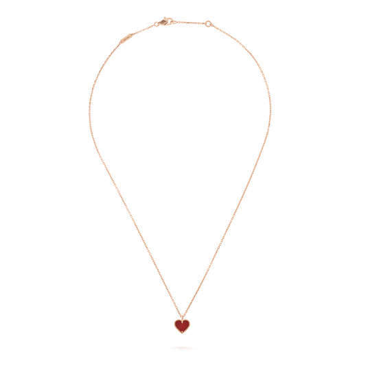 Glow Jewelry「SWEET CLOVER CARNELIAN HEART NECKLACE」