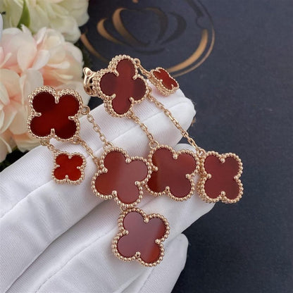 ¡®Glow Jewelry¡¯CLOVER EARRINGS CARNELIAN 4 MOTIFS PINK GOLD