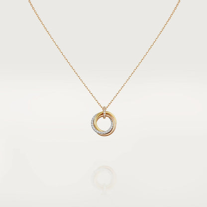 „Glow Jewelry“ TRINITY HALSKETTE SILBER GOLD ROTGOLD DIAMANTEN