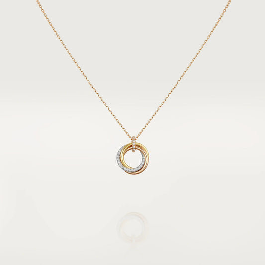 „Glow Jewelry“ TRINITY HALSKETTE SILBER GOLD ROTGOLD DIAMANTEN