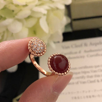 [Glow Jewelry]PERLEE COULEURS DIAMOND ROSE GOLD BETWEEN THE FINGER RING