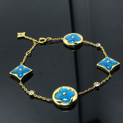 „Glow Jewelry“ STERN UND SONNE 4 MOTIV BLAUES ARMBAND