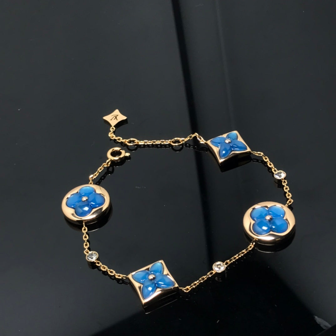 „Glow Jewelry“ STERN UND SONNE 4 MOTIV BLAUES ARMBAND