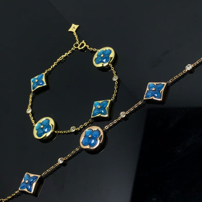 „Glow Jewelry“ STERN UND SONNE 4 MOTIV BLAUES ARMBAND