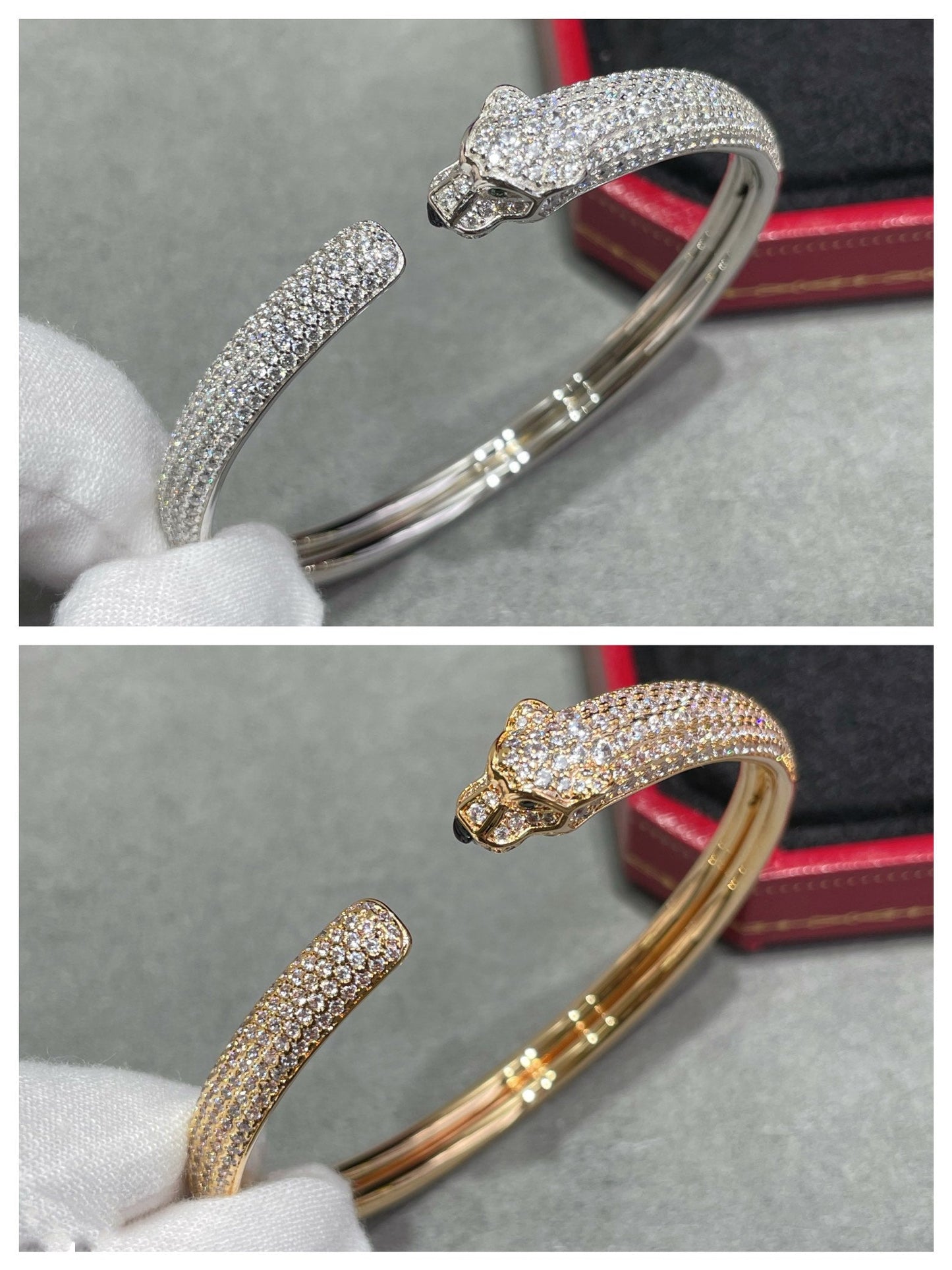 ¡®Glow Jewelry¡¯PANTHERE FULL DIAMOND OPEN BRACELET