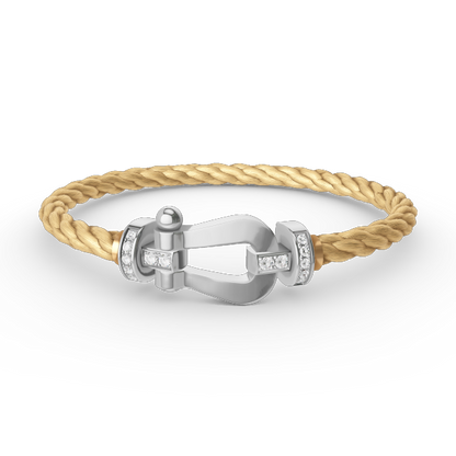 ¡®Glow Jewelry¡¯FORCE LARGE HORSESHOE HALF DIAMOND BRACELET SILVER