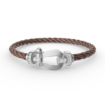 ¡®Glow Jewelry¡¯FORCE LARGE HORSESHOE HALF DIAMOND BRACELET SILVER