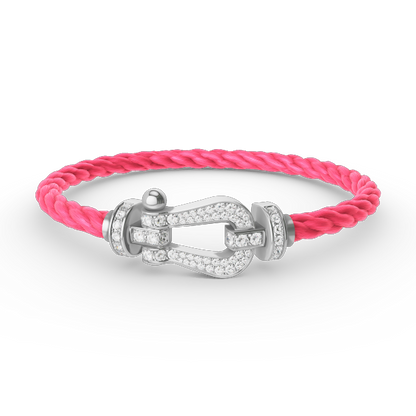 ¡®Glow Jewelry¡¯FORCE LARGE HORSESHOE FULL DIAMOND BRACELET SILVER