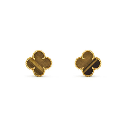 ¡®Glow Jewelry¡¯CLOVER MEDIUM 1 MOTIFS TIGER EYE EARRINGS