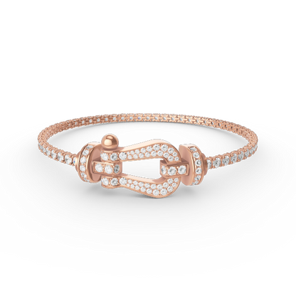 ¡®Glow Jewelry¡¯FORCE  LARGE HORSESHOE FULL DIAMOND TENNIS BRACELET