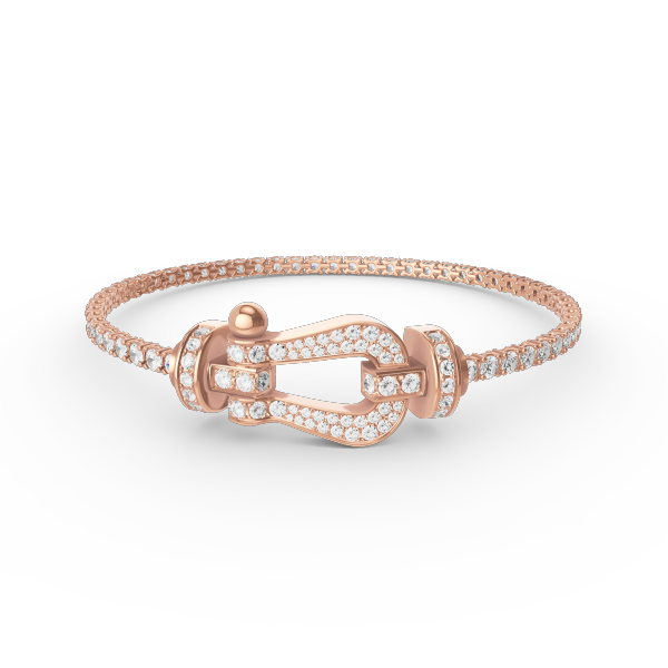 [Glow Jewelry]FORCE  LARGE HORSESHOE FULL DIAMOND TENNIS BRACELET