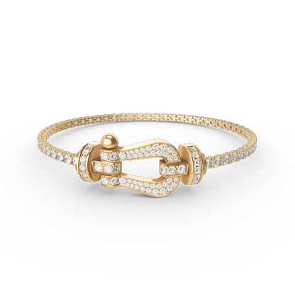 [Glow Jewelry]FORCE  LARGE HORSESHOE FULL DIAMOND TENNIS BRACELET